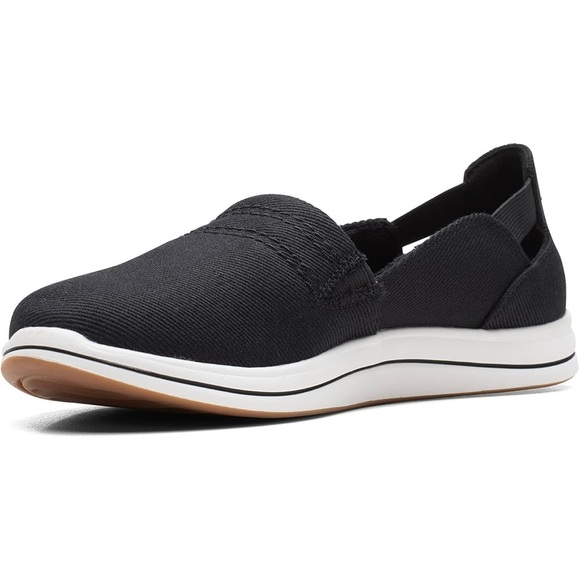 CLARKS - NWT - Cloudsteppers Black Slip-On Shoes Sneakers - Picture 4 of 12